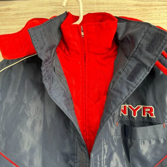 VTG Reebok NHL New York Rangers Embroidered Park Jacket Youth Size XL 18-20 Blue - Picture 5 of 16